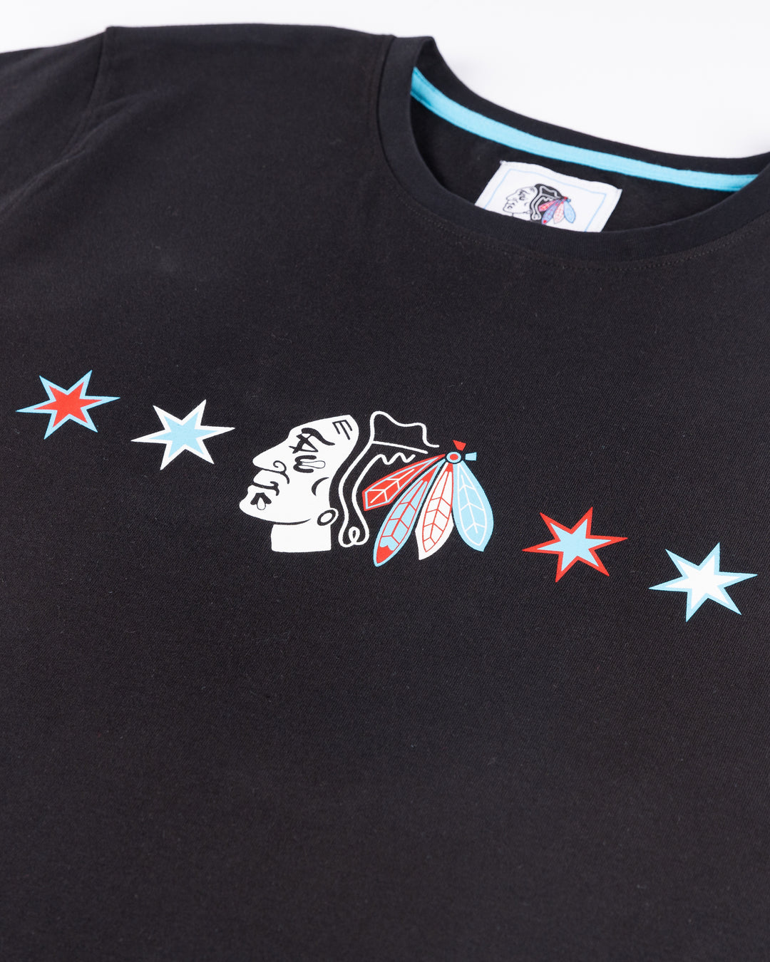 Four Stars Chicago Blackhawks Primary Stars Short Sleeve Tee