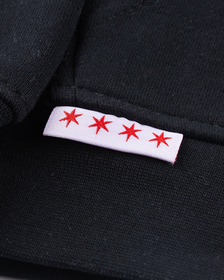 Four Stars Chicago Blackhawks Primary Quarter Zip Hoodie