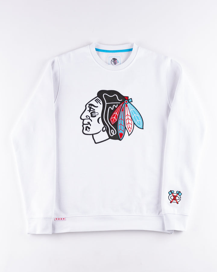 Four Stars Chicago Blackhawks Primary Crewneck