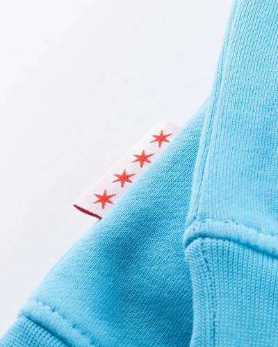 Four Stars Chicago Blackhawks Primary Block Lace Up Jersey Hoodie