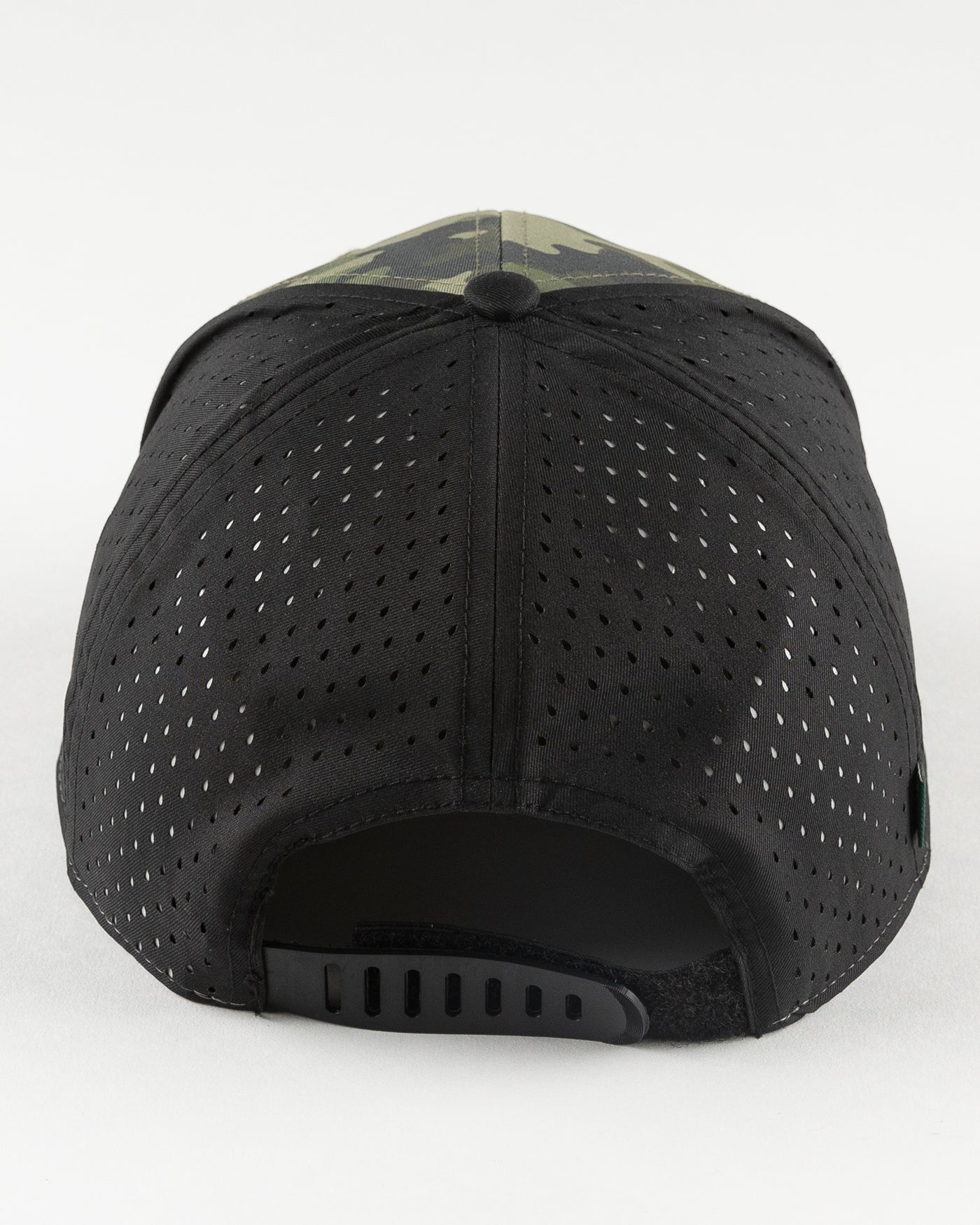 black and camo Rockford IceHogs adjustable cap - back lay flat