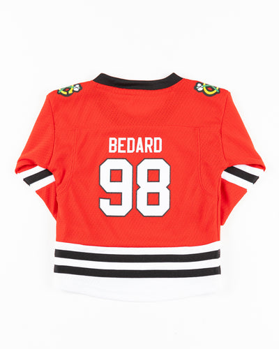 infant red home Bedard Chicago Blackhawks jersey - back lay flat