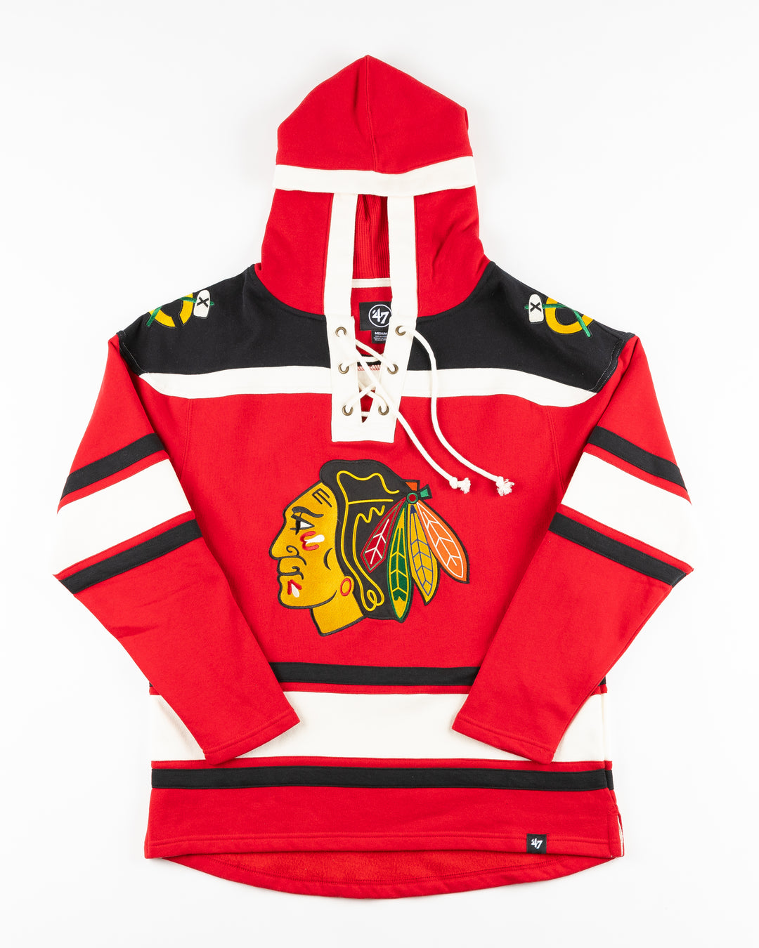 47 Brand Nhl Hoodies FLEECE LACE JERSEY STYLE HOOD