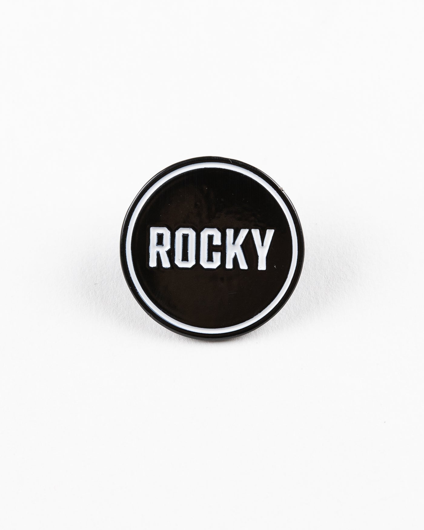black Chicago Blackhawks Rocky pin - front lay flat