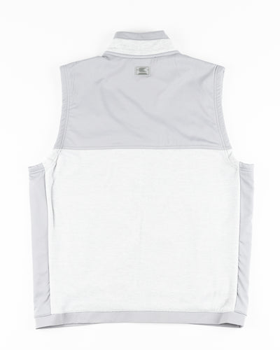 grey Colosseum vest with Rockford IceHogs patch embroidered on left chest - back lay flat