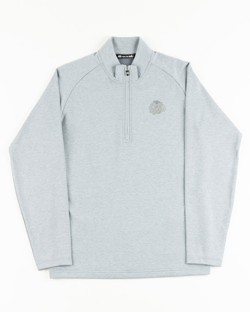 TravisMathew Chicago Blackhawks Tonal Upgraded Quarter Zip