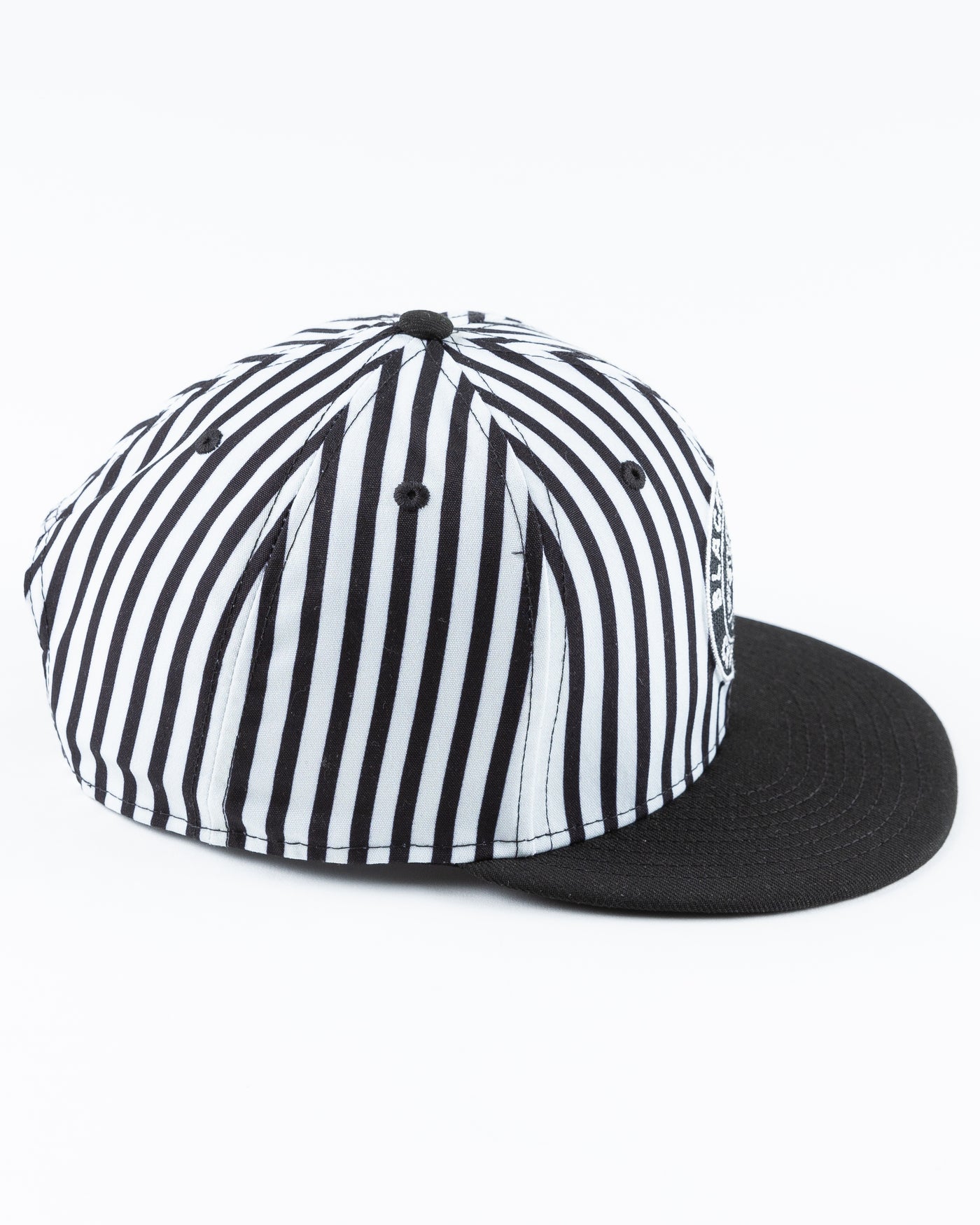 black and white zebra printed New Era snapback cap with tonal Chicago Blackhawks logo on front - right side lay flat