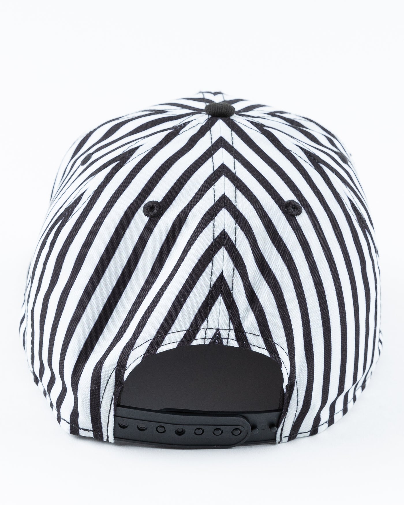 black and white zebra printed New Era snapback cap with tonal Chicago Blackhawks logo on front - back lay flat