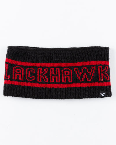 '47 brand Chicago Blackhawks knitted headband - front lay flat