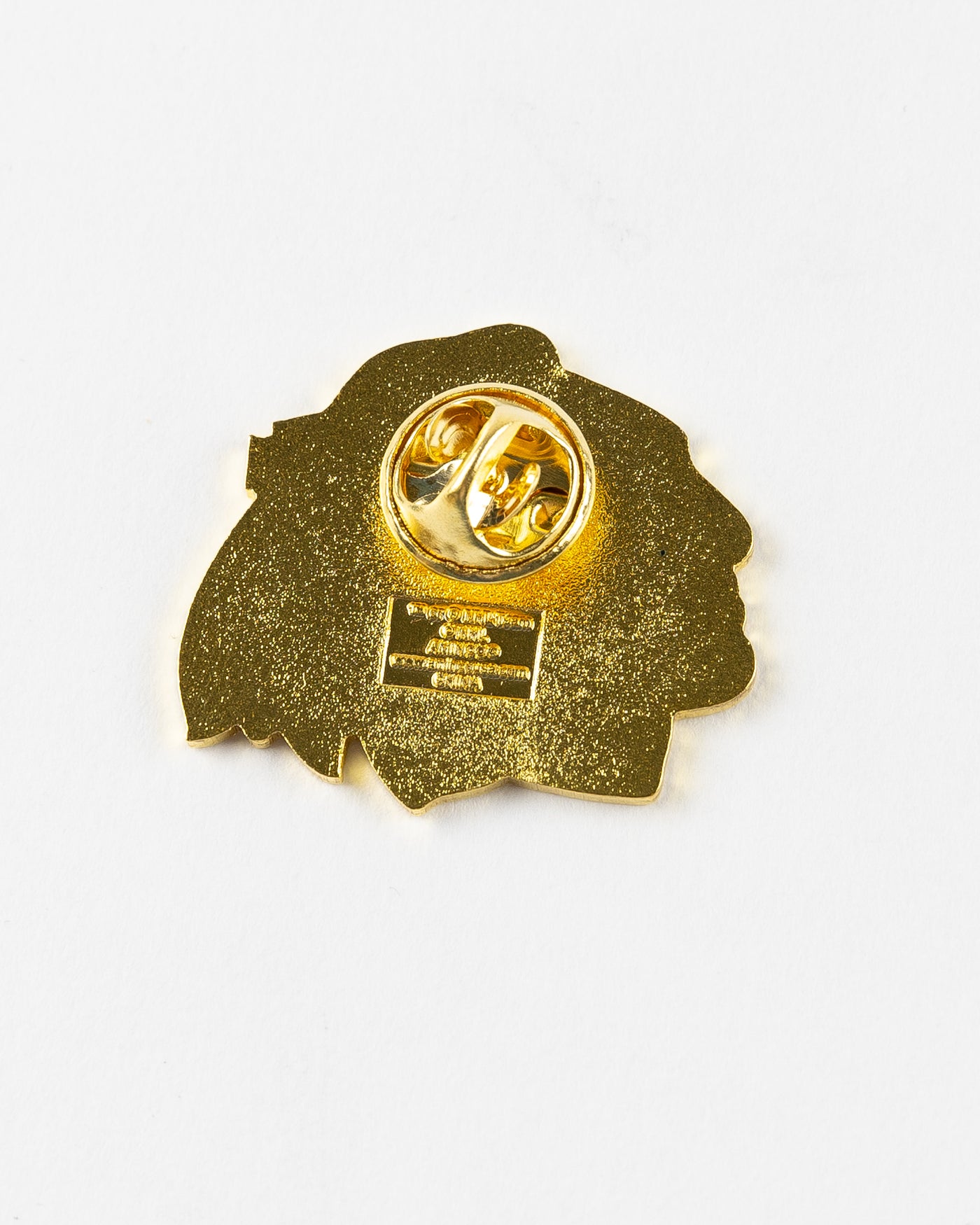 gold Chicago Blackhawks primary logo pin - back lay flat