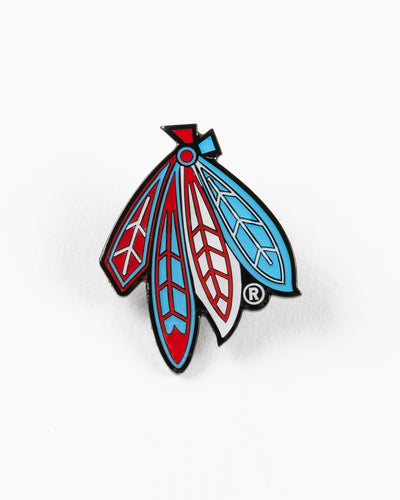 Aminco Chicago Blackhawks Four Stars Feather Pin
