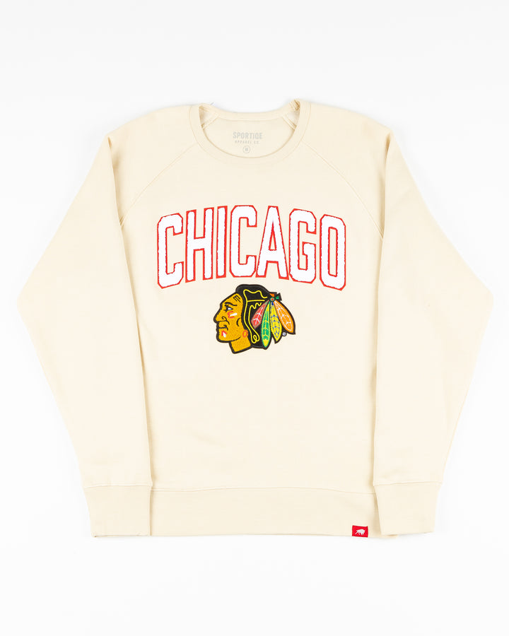 Sportiqe Chicago Blackhawks Primary Harmon Crew