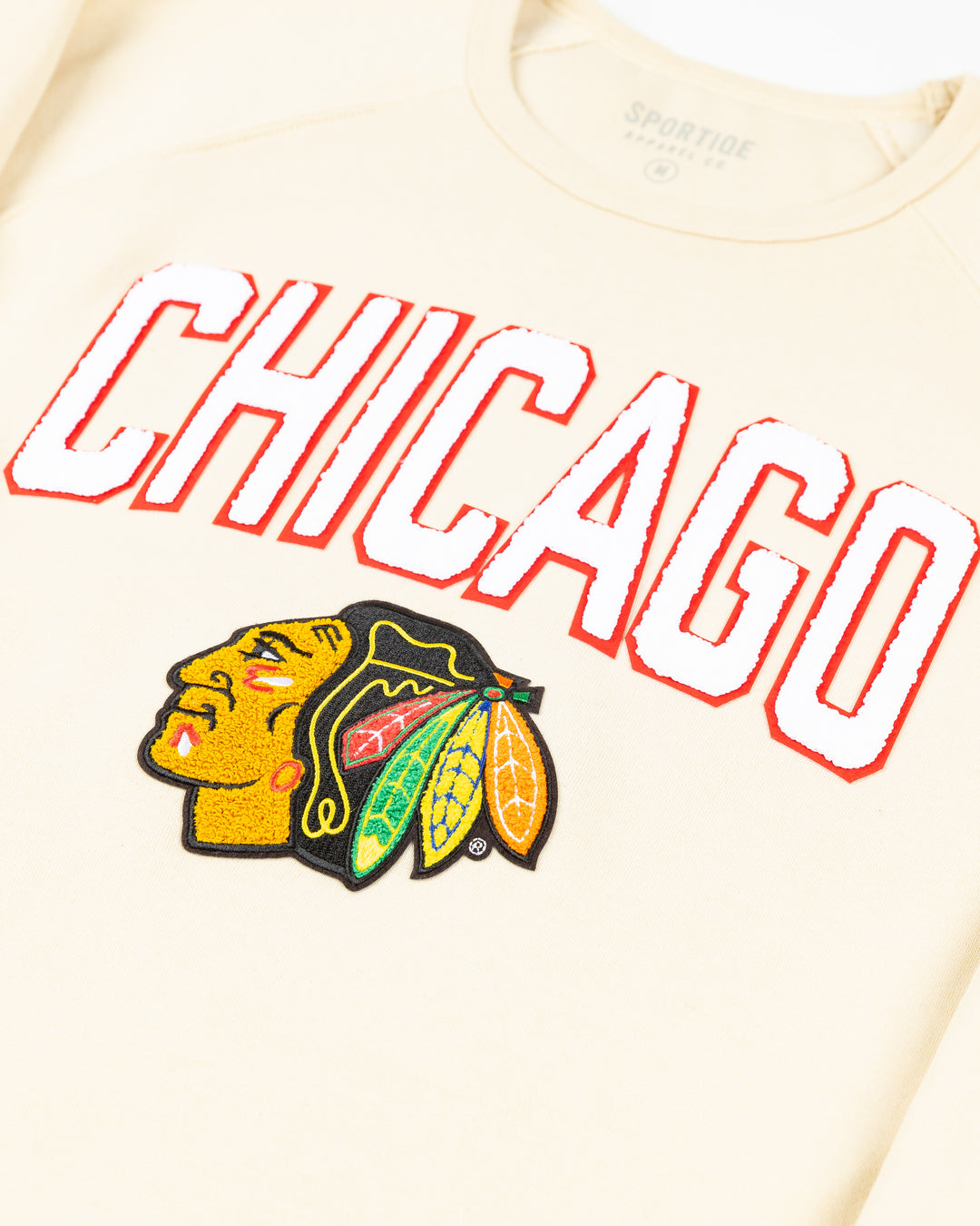 Sportiqe Chicago Blackhawks Primary Harmon Crew