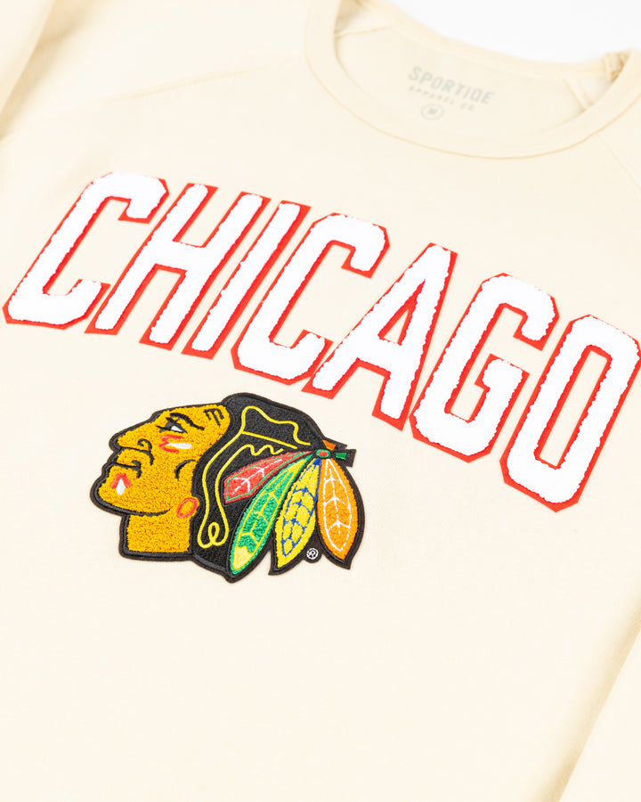 Sportiqe Chicago Blackhawks Primary Harmon Crew