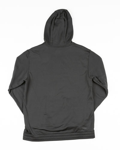 black adidas hoodie with Chicago Blackhawks circular wordmark graphic across front - back lay flat