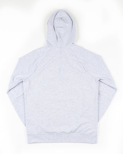 grey lululemon hoodie with tonal Chicago Blackhawks primary logo printed on left chest - back lay flat