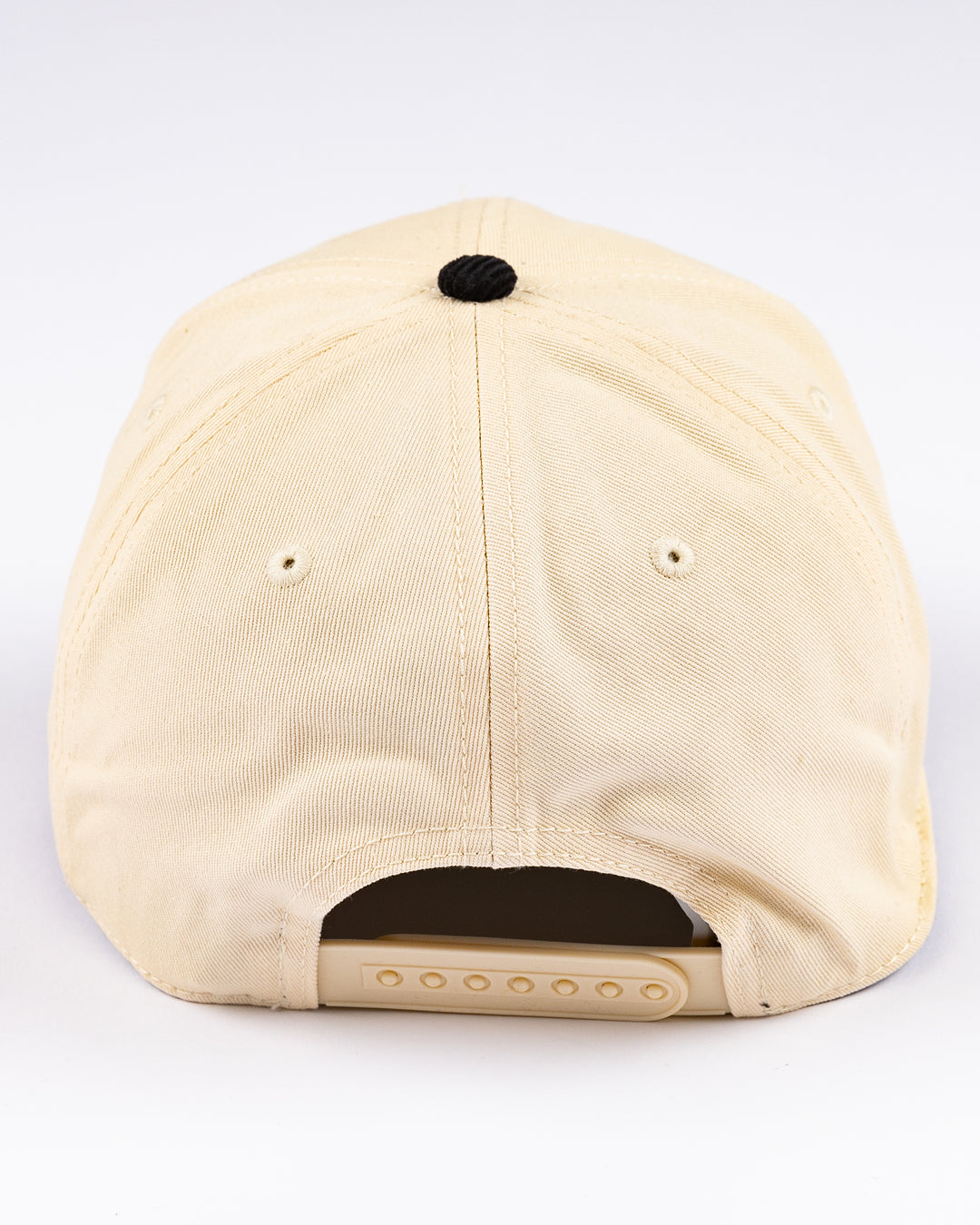 American Needle two tone snapback with chenile primary logo - back lay flat