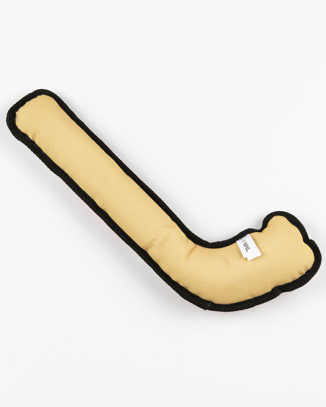 Chicago Blackhawks dog toy in shape of hockey stick - back lay flat