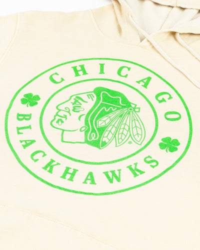 chicka-d Chicago Blackhawks St. Patrick's Day Burnout Hoodie