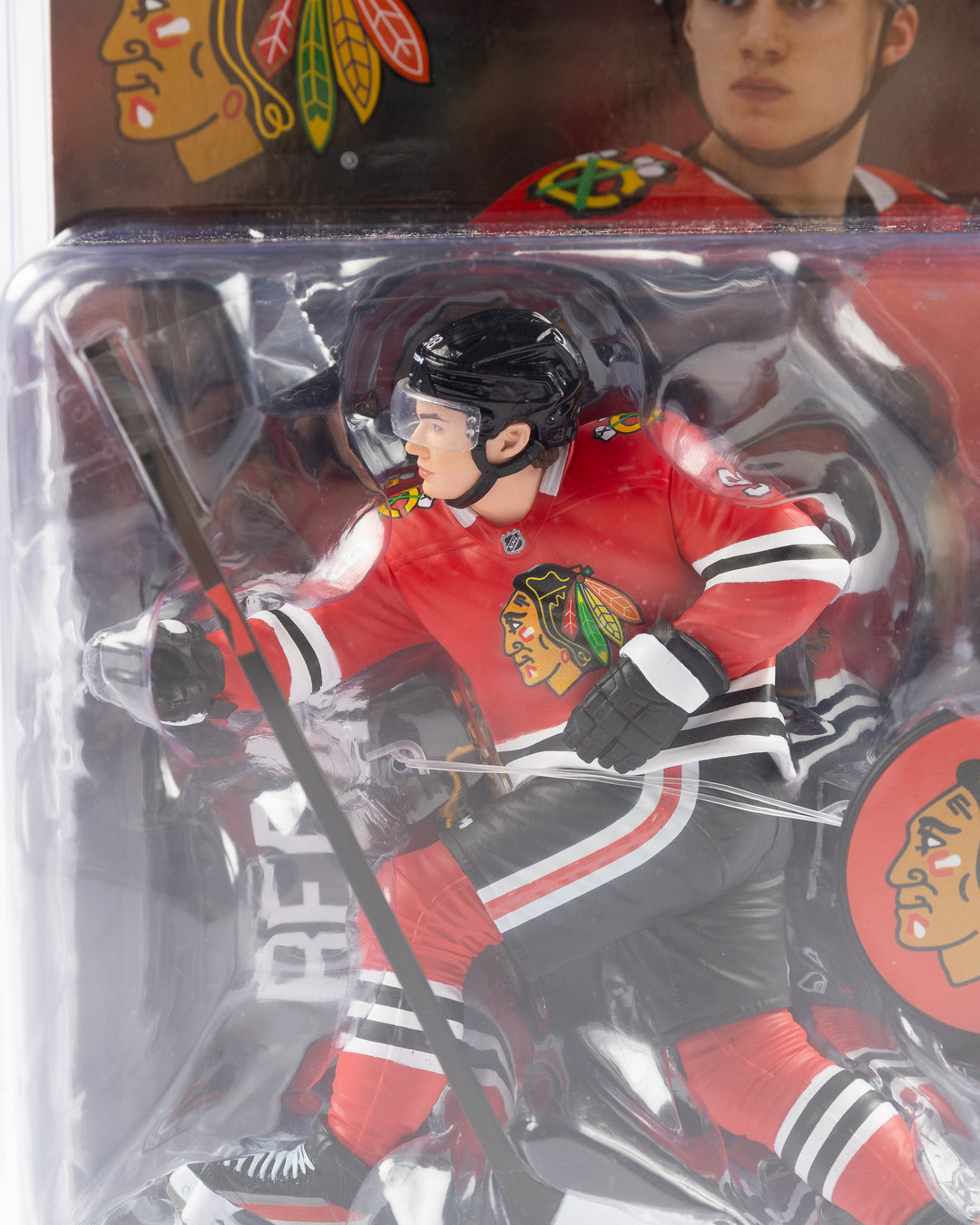 Chicago Blackhawks Connor Bedard figurine - detail lay flat