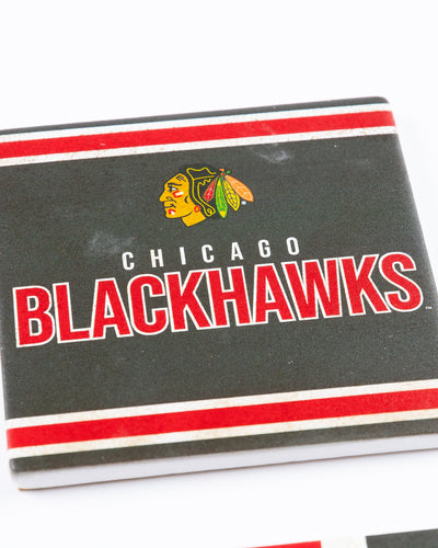 Chicago Blackhawks coaster with wordmark