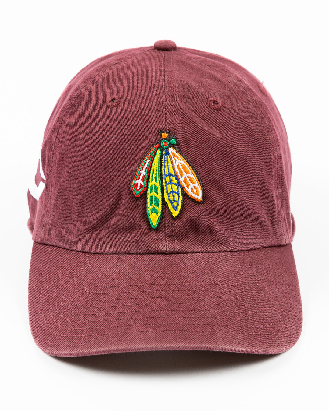 '47 brand maroon adjustable hat with University of Chicago logo on right side - front lay flat