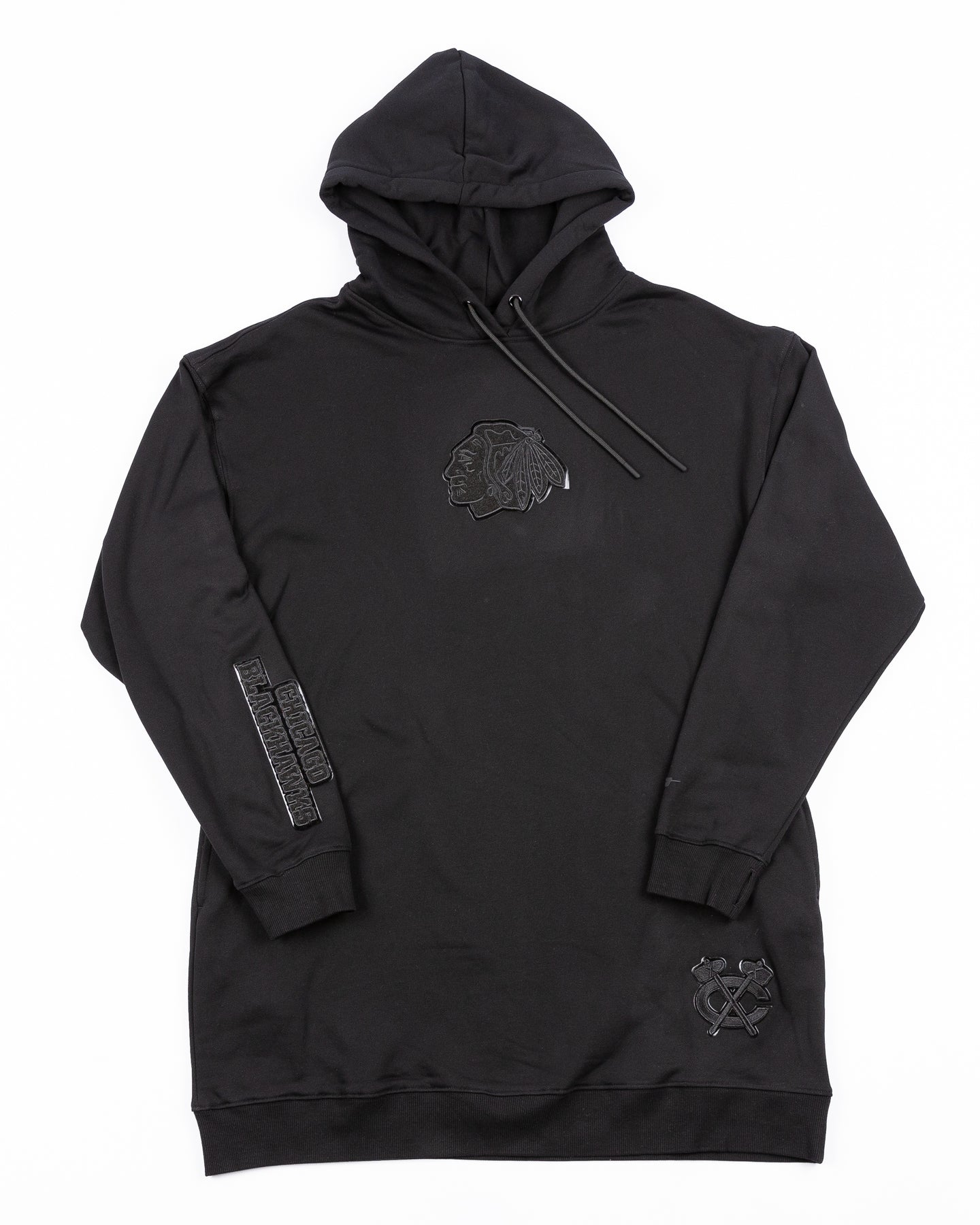 Pro Standard Ladies Chicago Blackhawks Classic Hoodie Dress CBH Shop Pro Standard Ladies Chicago Blackhawks Classic Hoodie Dress CBH Shop