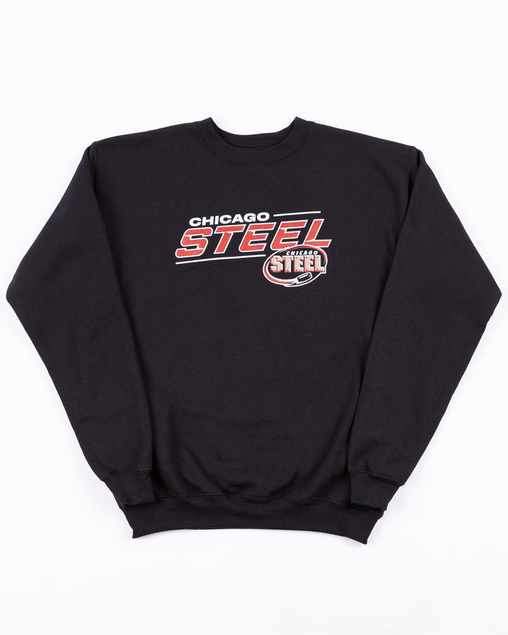 Chicago Steel Youth Black "Angle" Crewneck