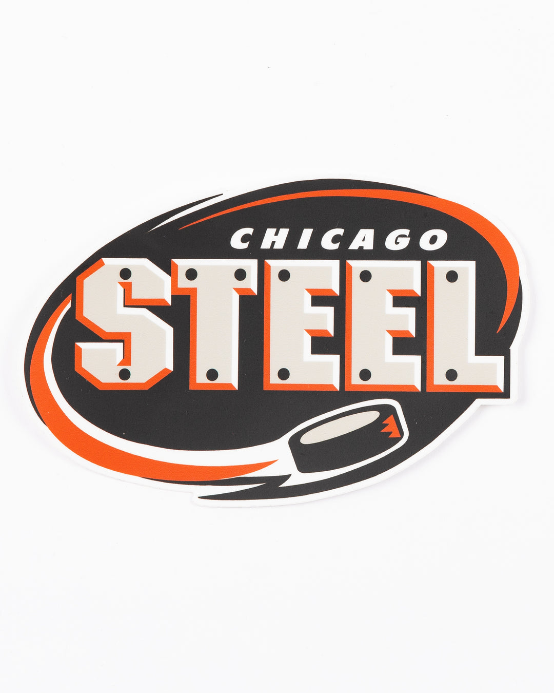 sticker of Chicago Steel main logo - front lay flat