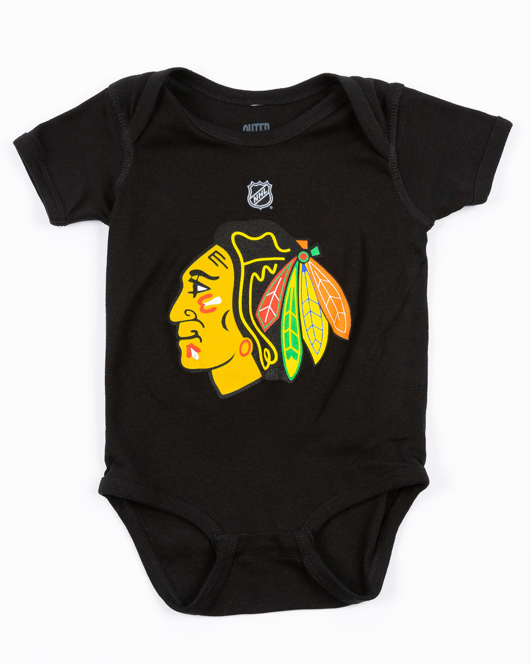 Infant Chicago Blackhawks Primary Logo Short Sleeve Creeper
