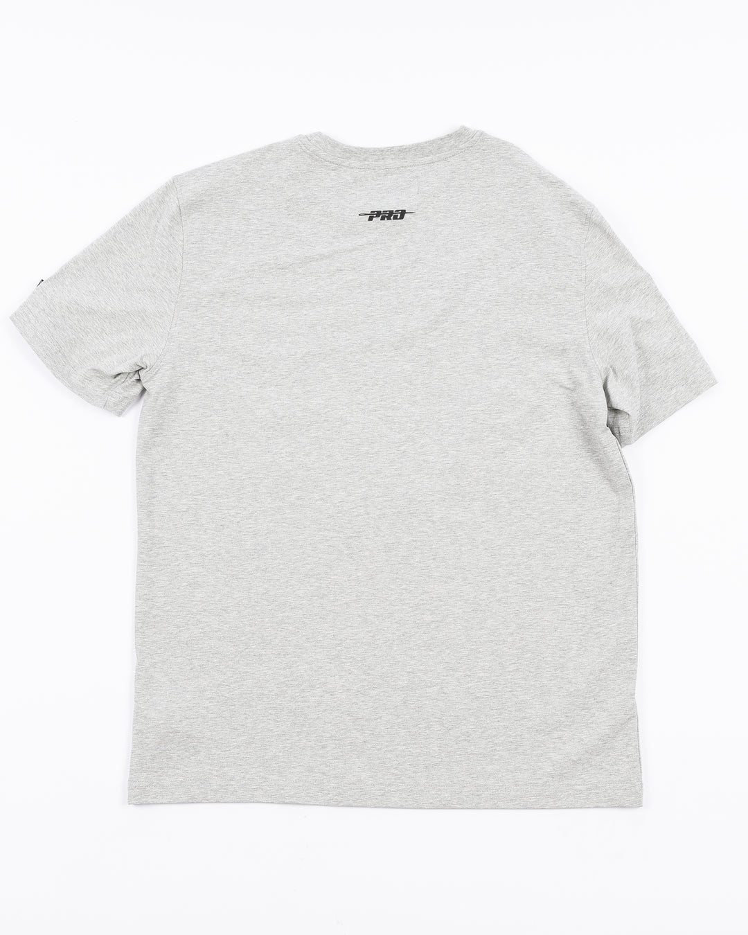 grey Pro Standard tee with Original 6 patches across front and right shoulder - back lay flat