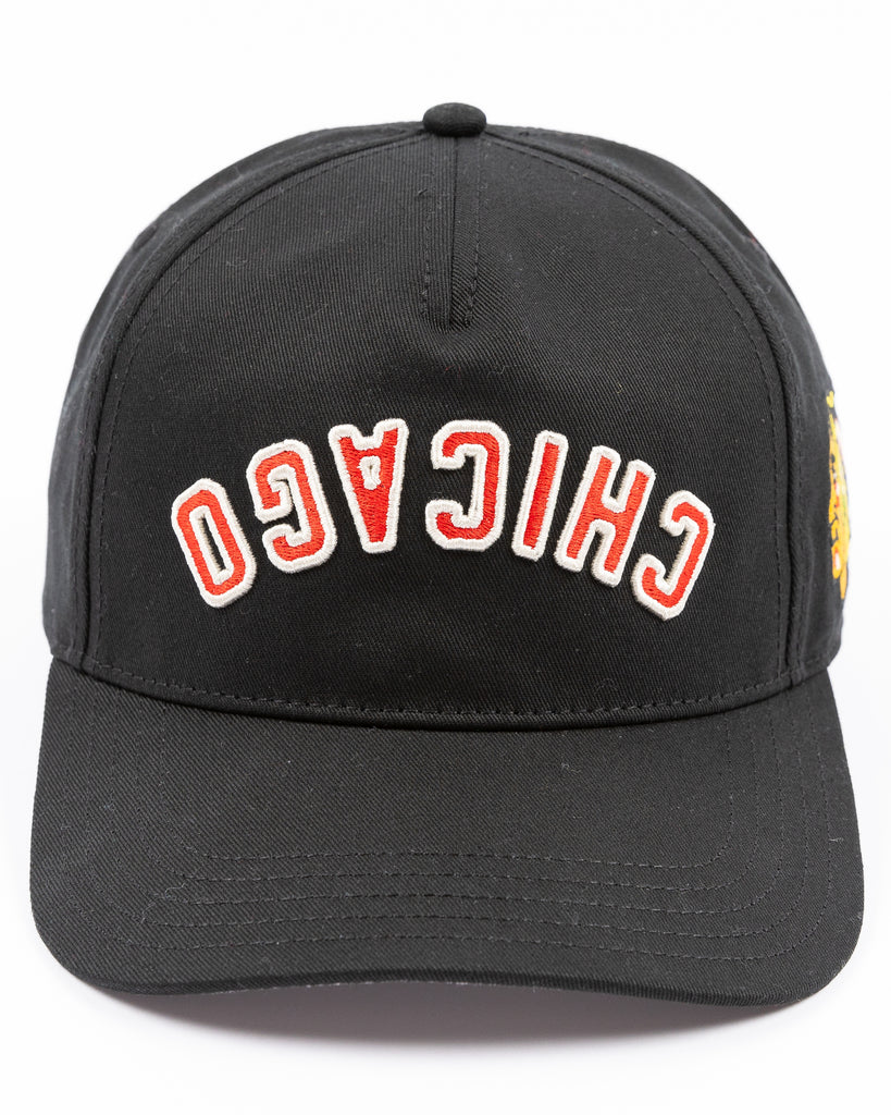 American Needle Chicago Blackhawks Black Reverse Front Roscoe Cap