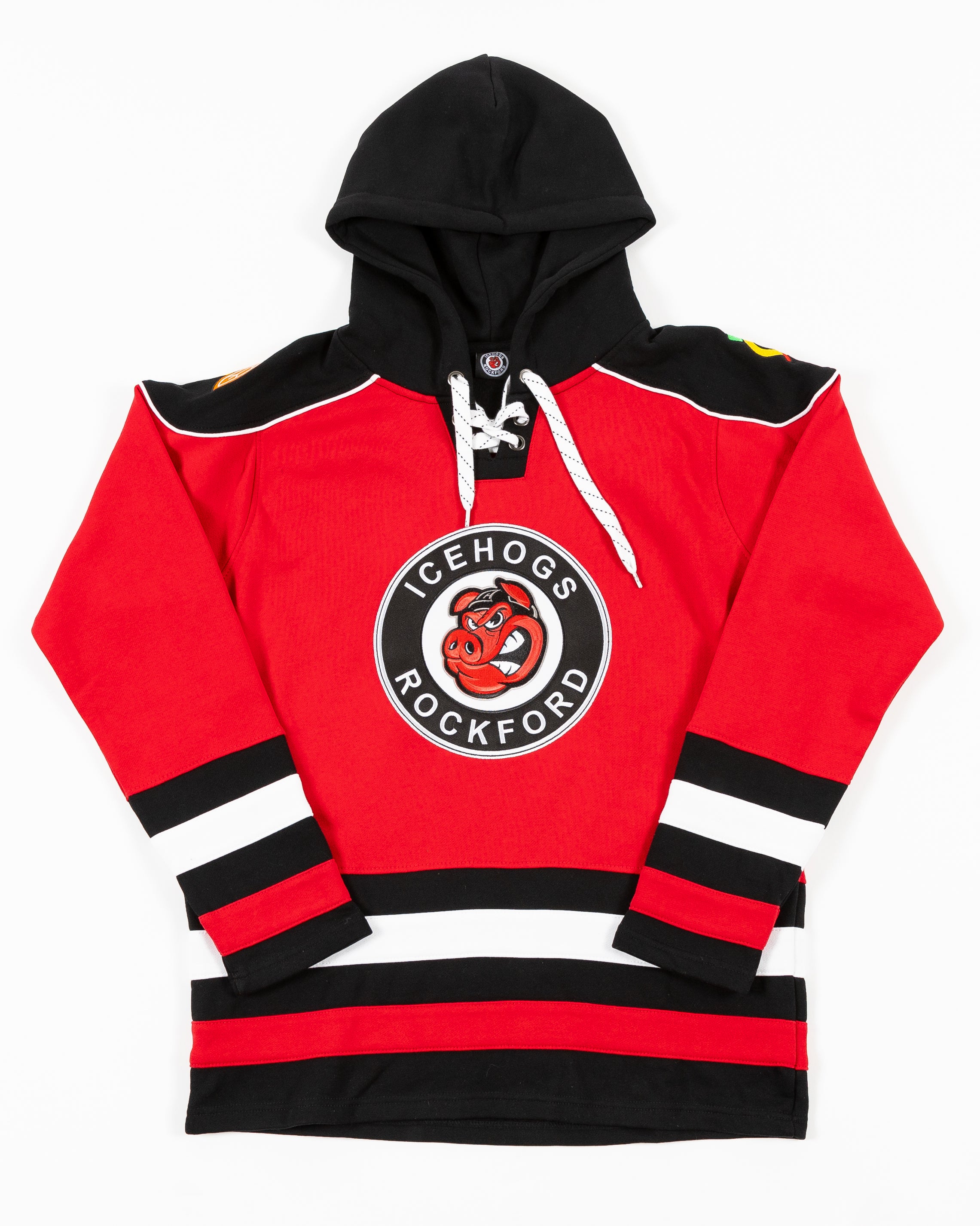 Red black white hoodie on sale