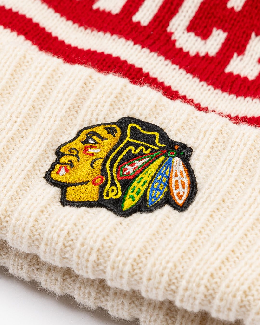 Chicago Blackhawks x Alice & Wonder Winter Classic Pillow Line Pom Knit