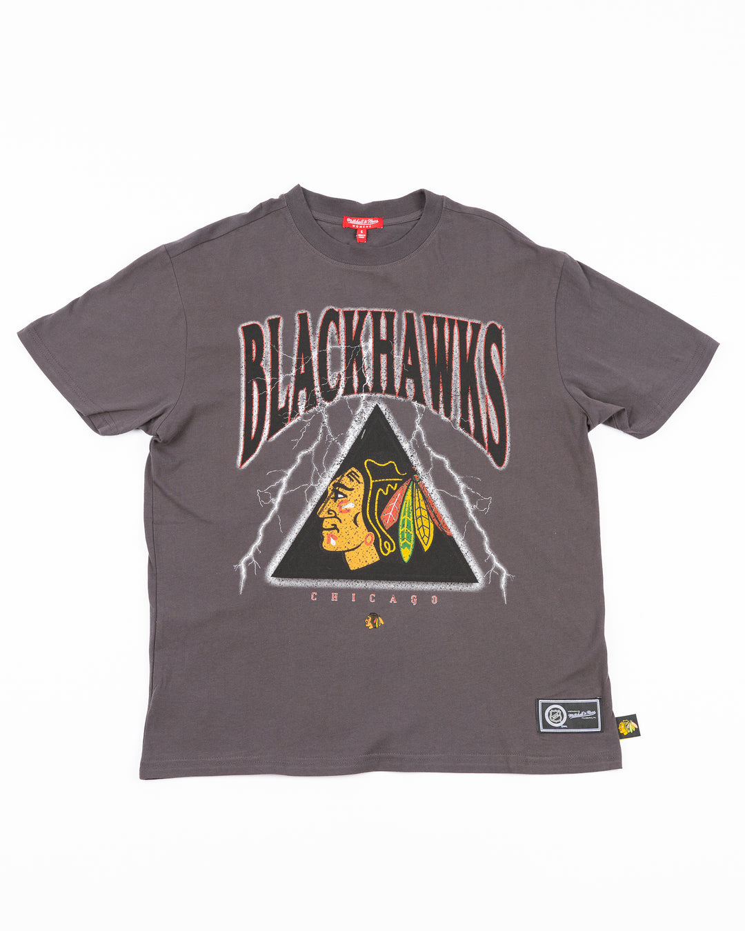 Mitchell Ness Ladies Chicago Blackhawks Logo Boyfriend Tee