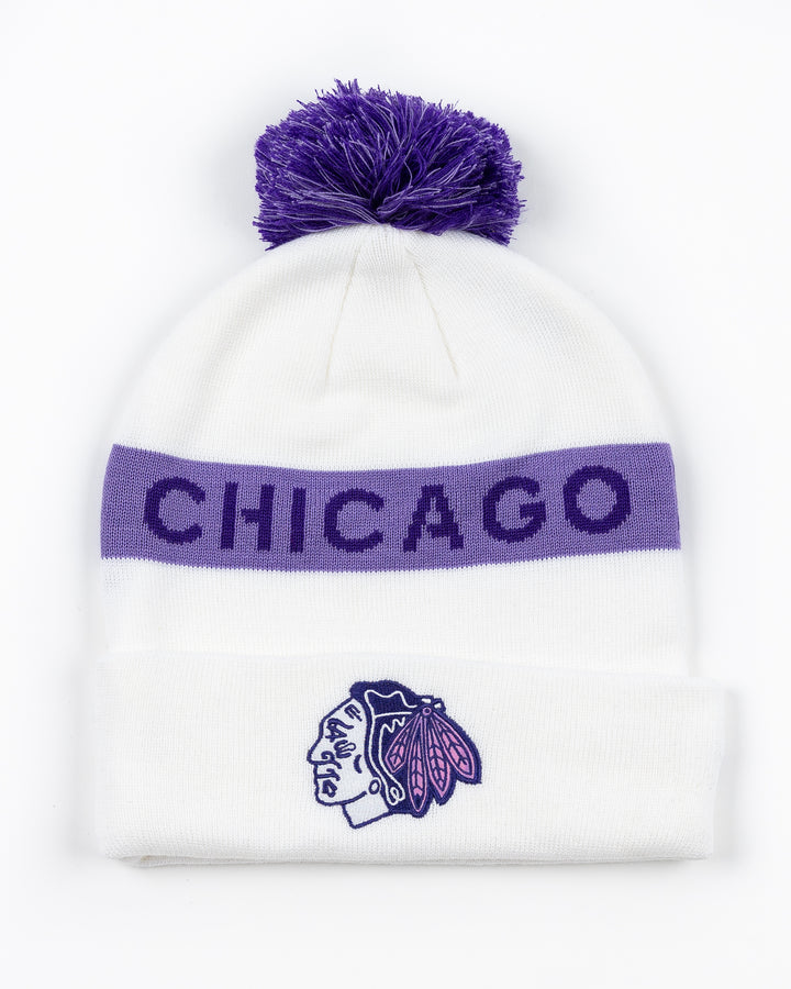 Fanatics Chicago Blackhawks Hockey Fights Cancer Beanie