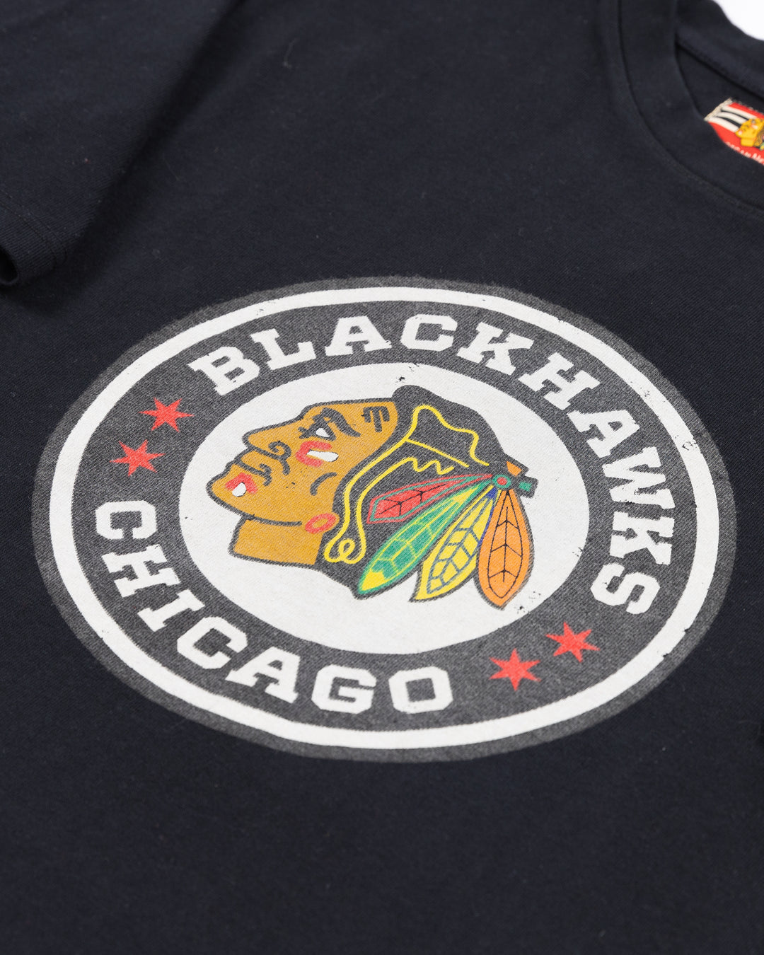 American Needle Winter Classic Chicago Blackhawks Heavyweight Black Short Sleeve Tee