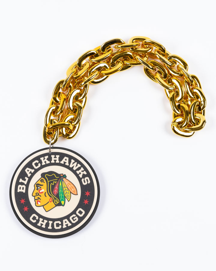 Fan Chain with Chicago Blackhawks Winter Classic logo as pendant - front lay flat