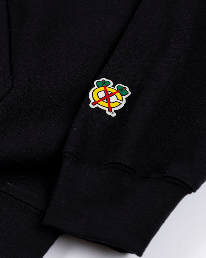 Chicago Blackhawks Twill Applique Hoodie Sweatshirt