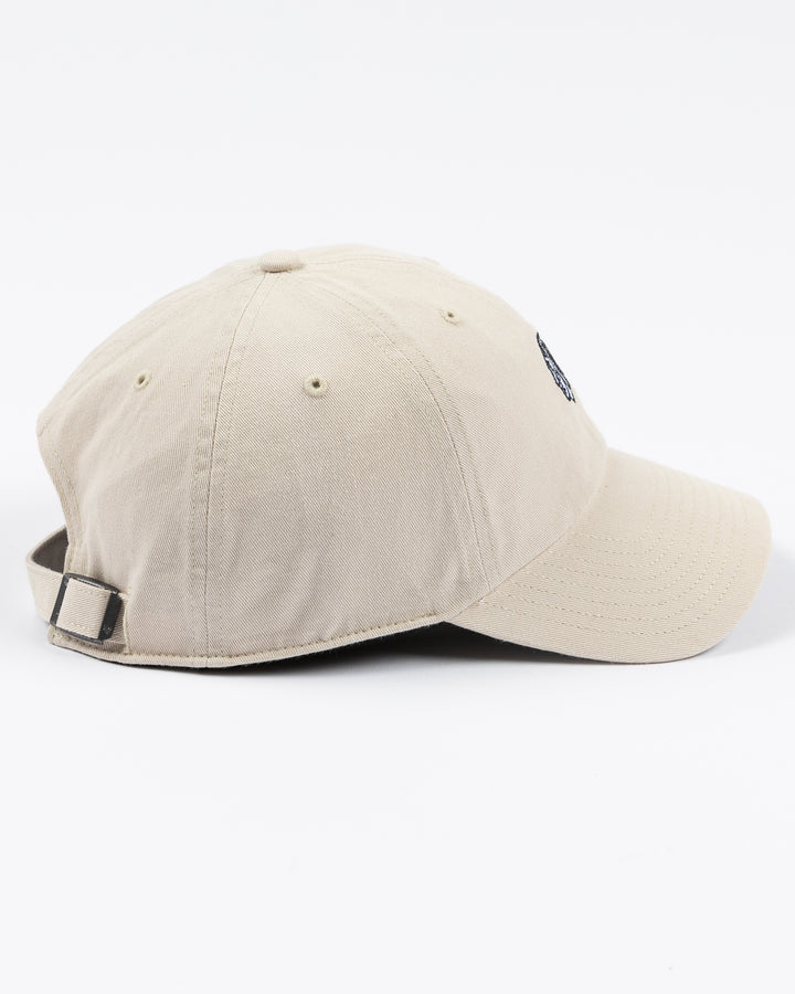 cream '47 brand clean up cap with mini tonal Chicago Blackhawks primary logo embroidered on front - right side lay flat