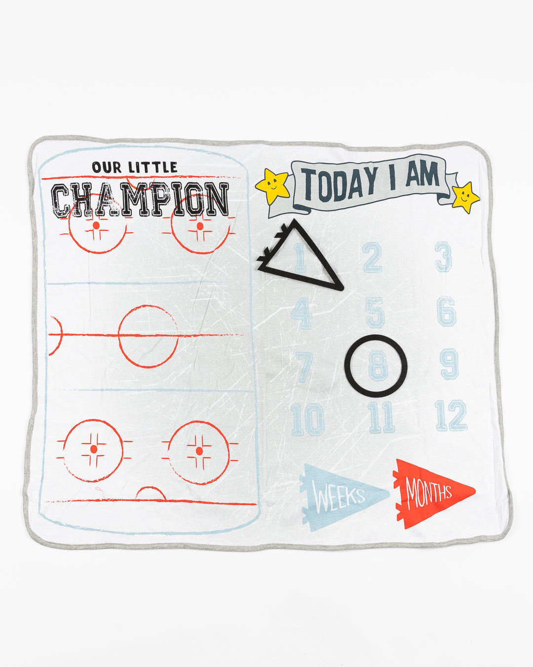 Newborn Chicago Blackhawks 2 Pack Creeper & Milestone Blanket Set