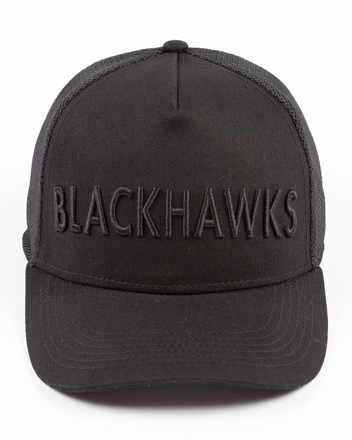 Line Change Chicago Blackhawks Team Trucker Black Cap