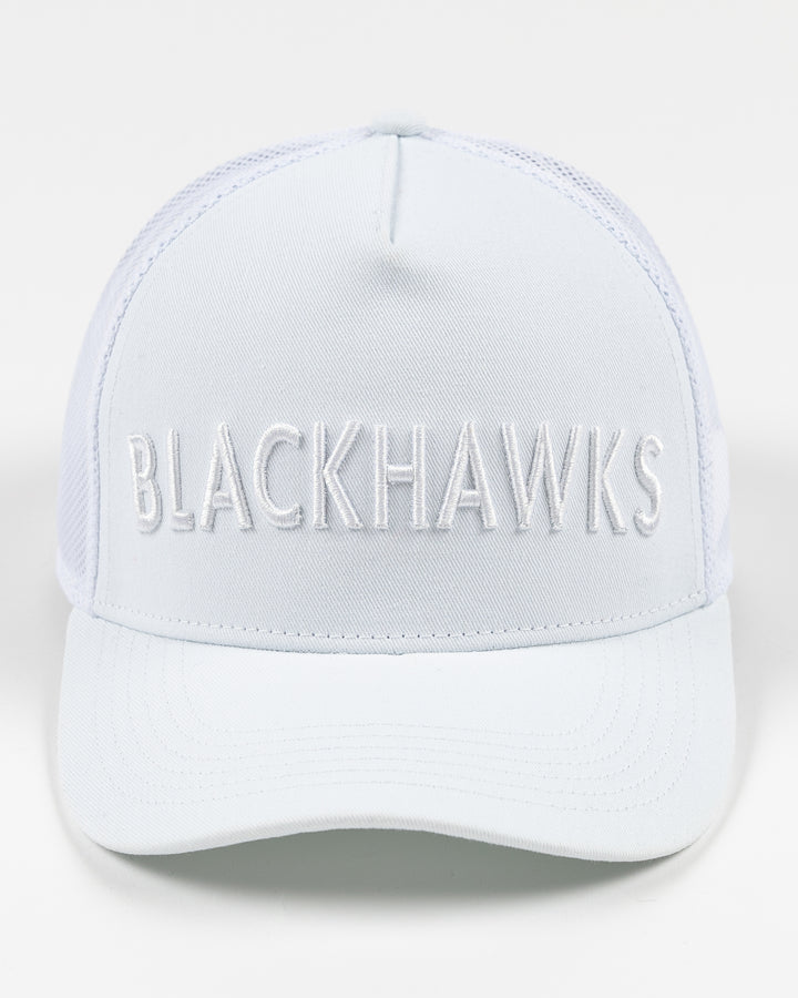 Line Change Chicago Blackhawks Team Trucker White Cap