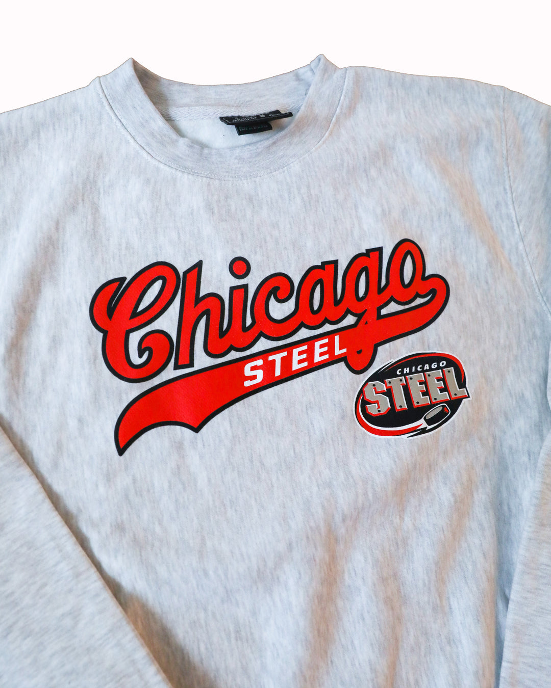 Chicago Steel Script Reverse Weave Crew
