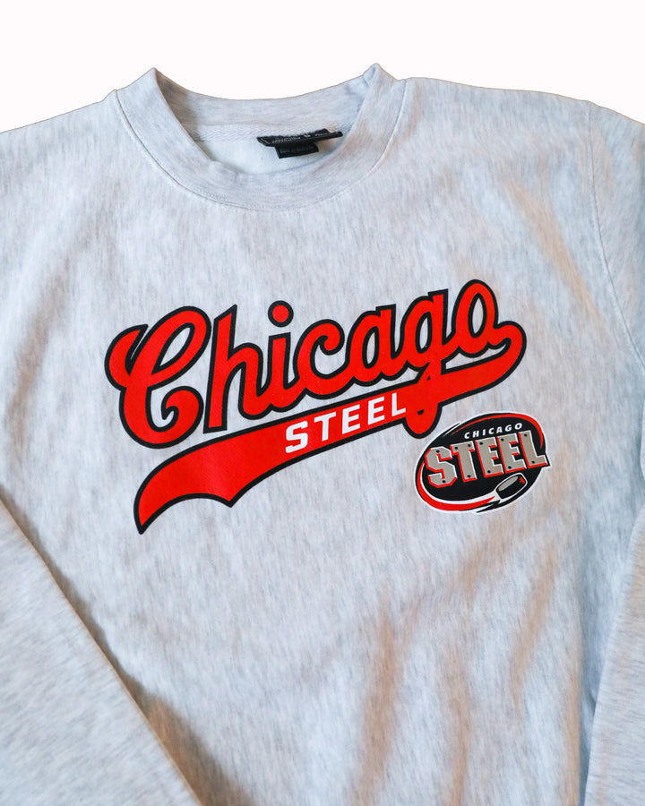 Chicago Steel Script Reverse Weave Crew
