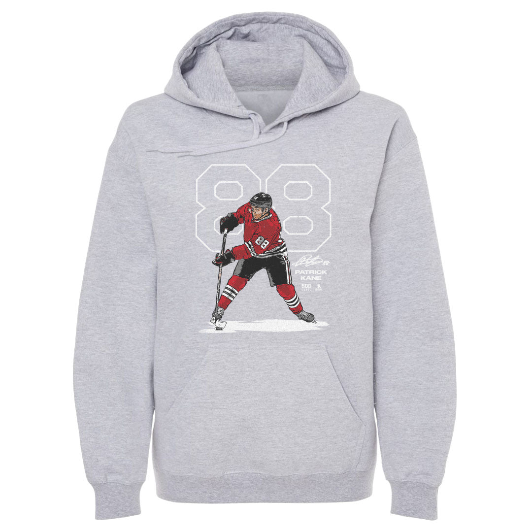 Chicago Blackhawks Patrick Kane Outline WHT Hoodie