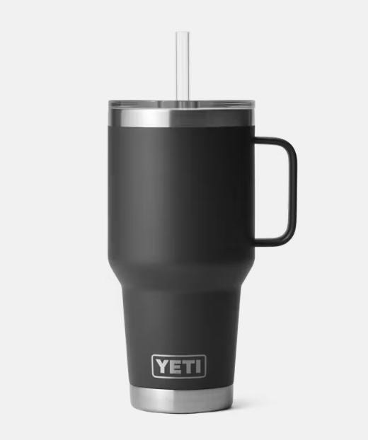 YETI Chicago Blackhawks 35 oz Black Rambler Straw Mug