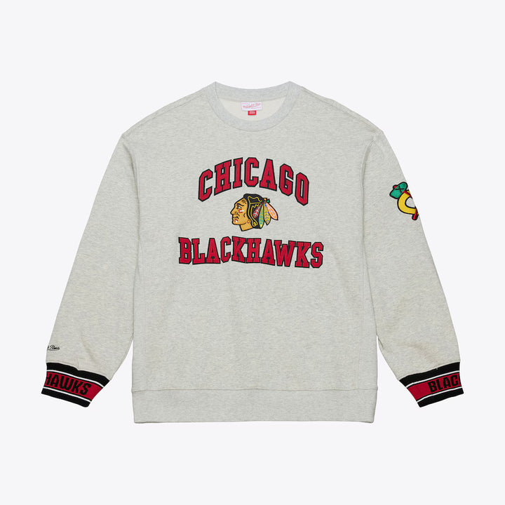 Mitchell & Ness Chicago Blackhawks Celebration Crewneck