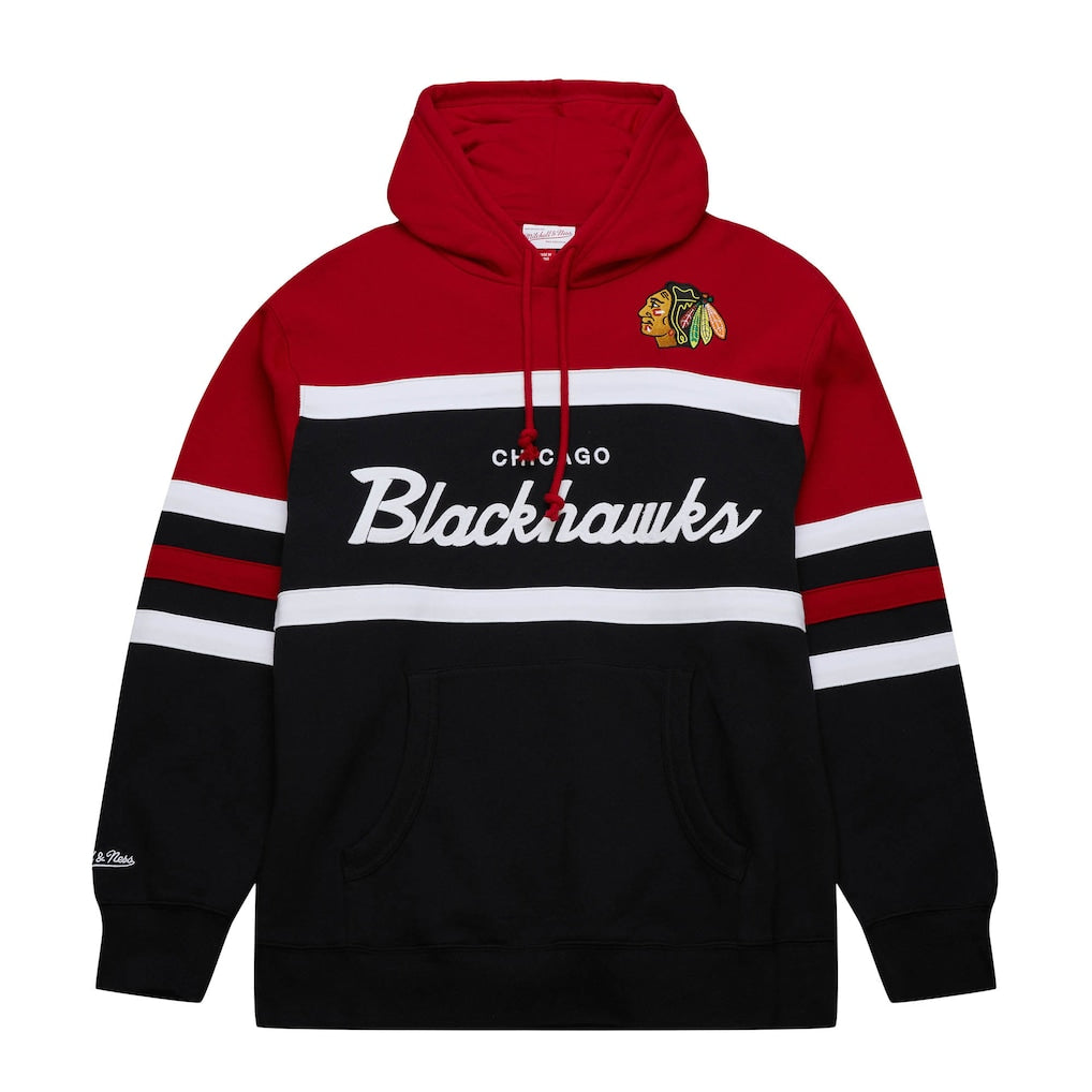 Mitchell & Ness Black Red Chicago Blackhawks Head Coach Hoodie