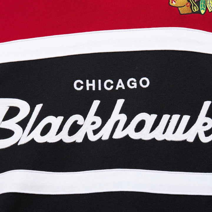 Mitchell &amp; Ness Black Red Chicago Blackhawks Head Coach Hoodie